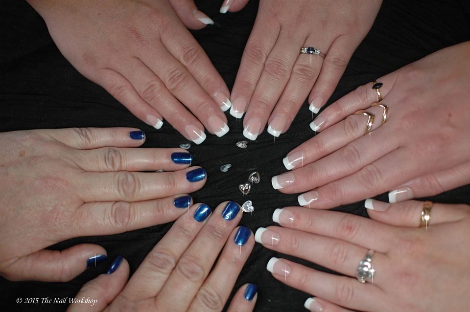 Bride's Party Wedding Nails